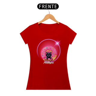 Nome do produto Camiseta  Gato Foto com Donuts  Pawtopia Feminina
