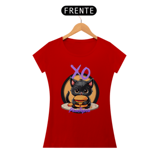 Nome do produto Camiseta Gato Fofo Com Hamburguer Pawtopia Oficial