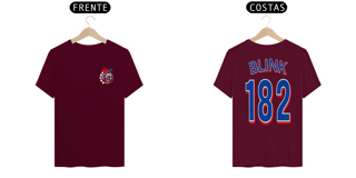 Nome do produto Camiseta blink 182 Estampa frente  e Costas