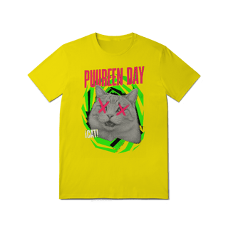 Nome do produto Camiseta Gato Puureen Day, Inspirada na banda Green Day