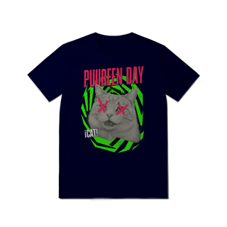 Nome do produto Camiseta Gato Puureen Day, Inspirada na banda Green Day