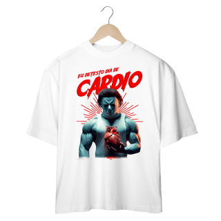 Nome do produto Camiseta Oversized Unissex - Eu detesto dia de Cardio