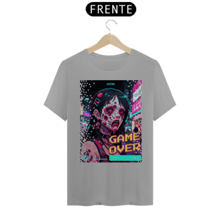 Nome do produto Camiseta - Game Over (Zombie pixel art)