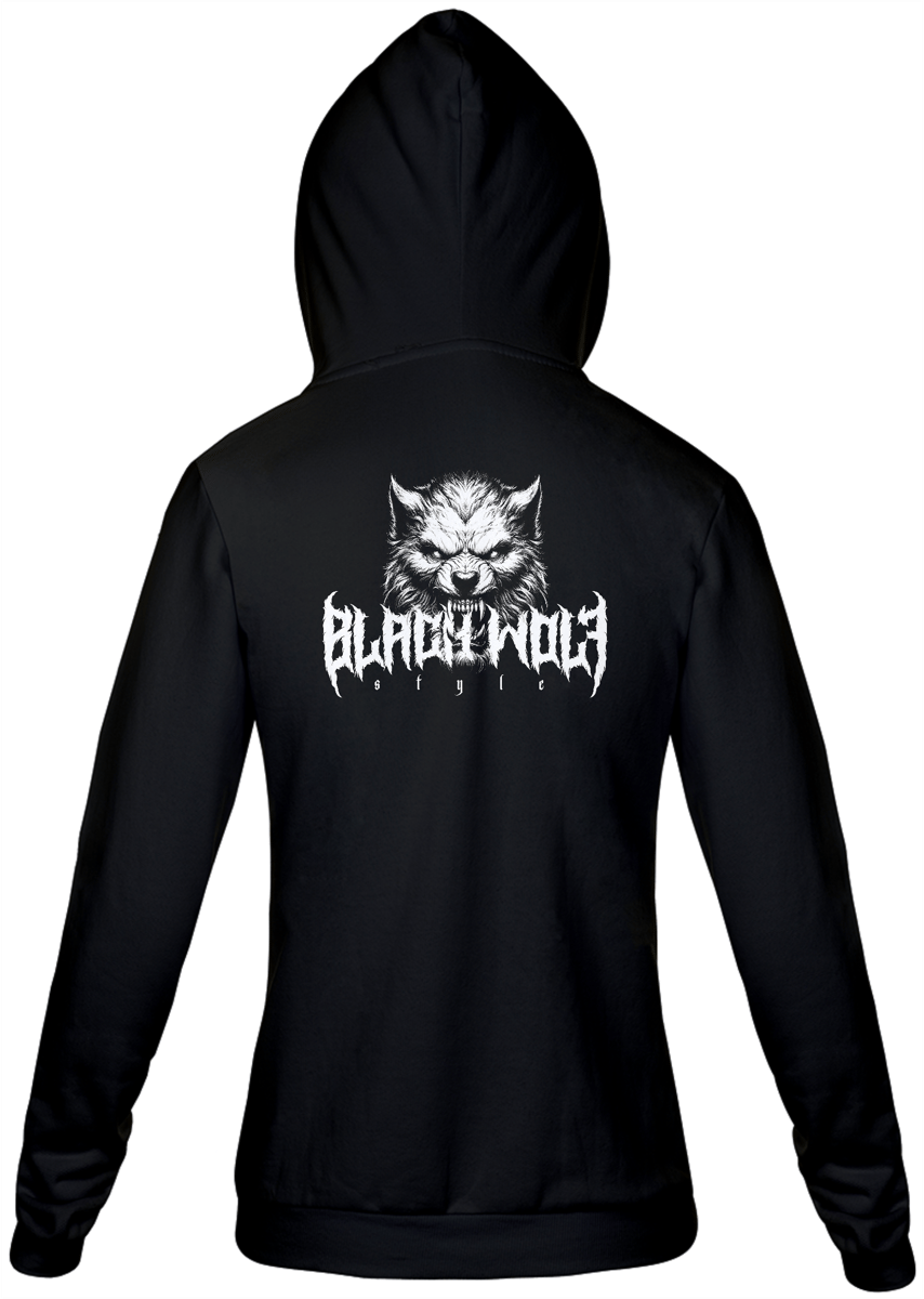 Nome do produto: Moletom com Zíper - Black Wolf Style
