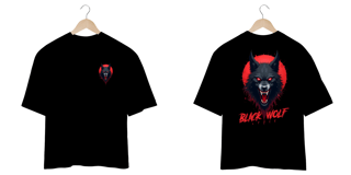 Nome do produto Camiseta Oversized - Black Wolf Style (Uivo Sombrio)