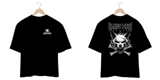 Nome do produto Camiseta Oversized - Black Wolf Style (Skull & Bones)