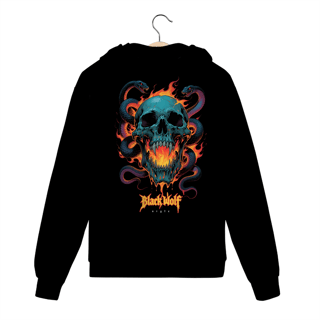 Nome do produto Moletom com zíper - Skull & Snakes (Old School)