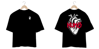 Nome do produto Camiseta Oversized - Numb (frente e costas)