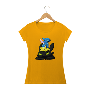 Nome do produtoCamiseta Feminina- Stitch, Pikachu e Banguela