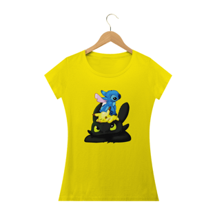 Nome do produtoCamiseta Feminina- Stitch, Pikachu e Banguela