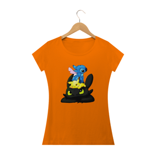 Nome do produtoCamiseta Feminina- Stitch, Pikachu e Banguela