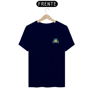 Camiseta Pokemon (poket Snorlax) -azul escuro