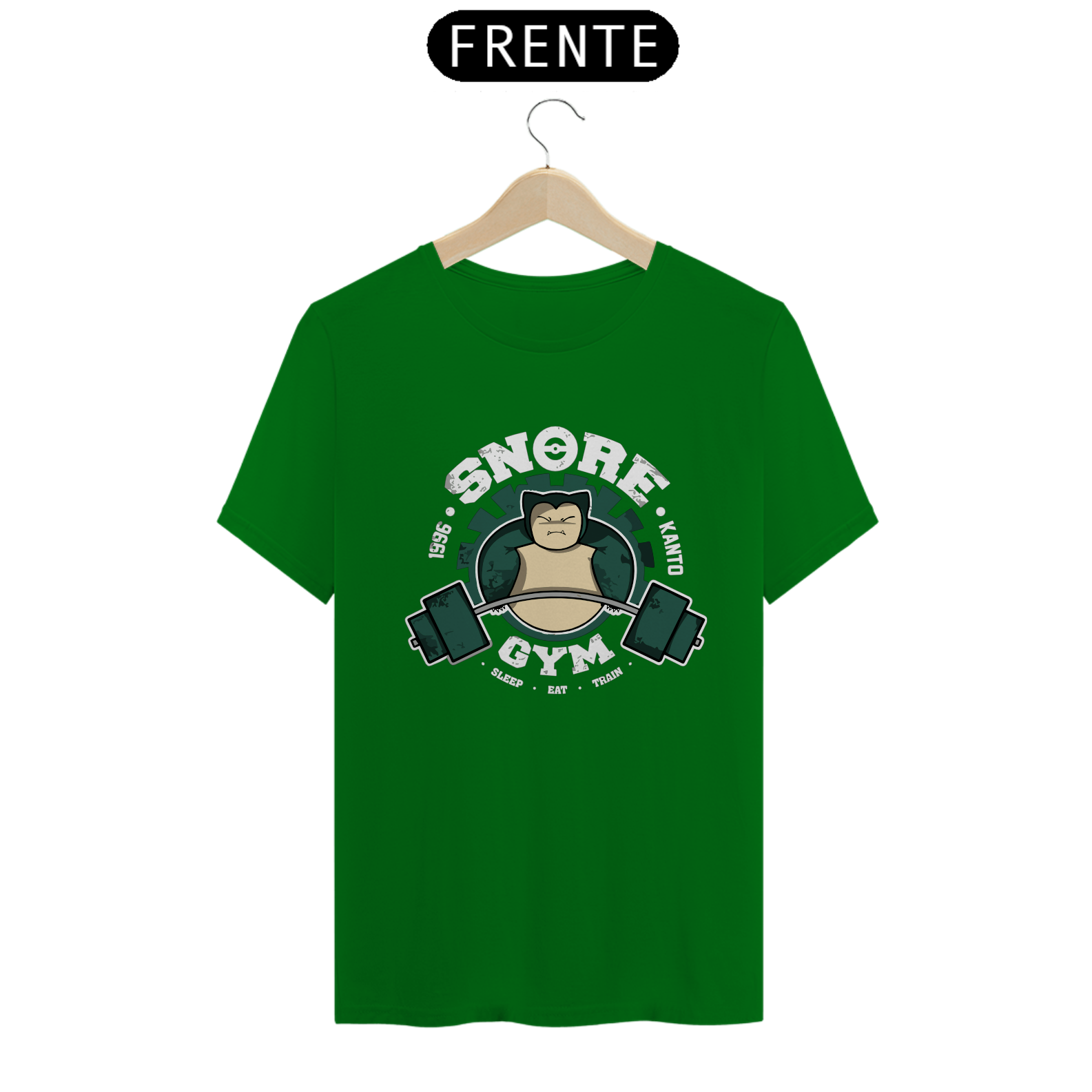 Camiseta Pokemon (Snorlax GYM) - verde