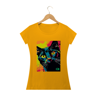 Nome do produto Camiseta Feminina Colorful Cat - Atena™