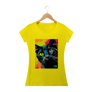 Nome do produto Camiseta Feminina Colorful Cat - Atena™
