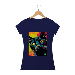 Nome do produto Camiseta Feminina Colorful Cat - Atena™