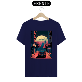 Nome do produto Camiseta Masculina Sunset in Tokyo Pixel Art  - Atena™