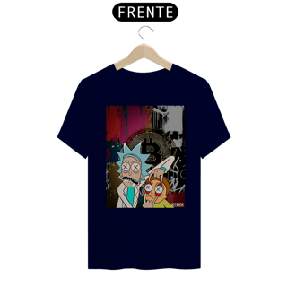 Nome do produto Camiseta Premium Unissex Rick And Morty Bitcoin - Atena™