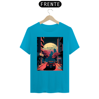 Nome do produto Camiseta Masculina Sunset in Tokyo Pixel Art  - Atena™