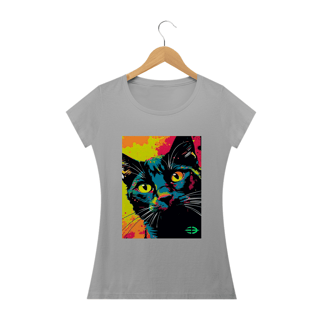 Nome do produto Camiseta Feminina Colorful Cat - Atena™