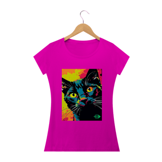 Nome do produto Camiseta Feminina Colorful Cat - Atena™
