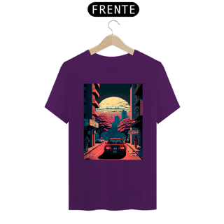 Nome do produto Camiseta Masculina Sunset in Tokyo Pixel Art  - Atena™