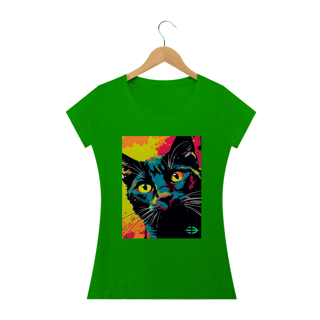 Nome do produto Camiseta Feminina Colorful Cat - Atena™