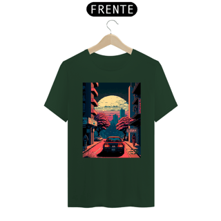 Nome do produto Camiseta Masculina Sunset in Tokyo Pixel Art  - Atena™
