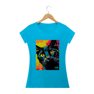 Nome do produto Camiseta Feminina Colorful Cat - Atena™