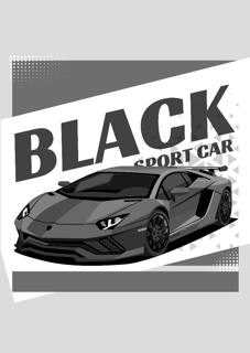 Nome do produto Quadro Black Sport Car