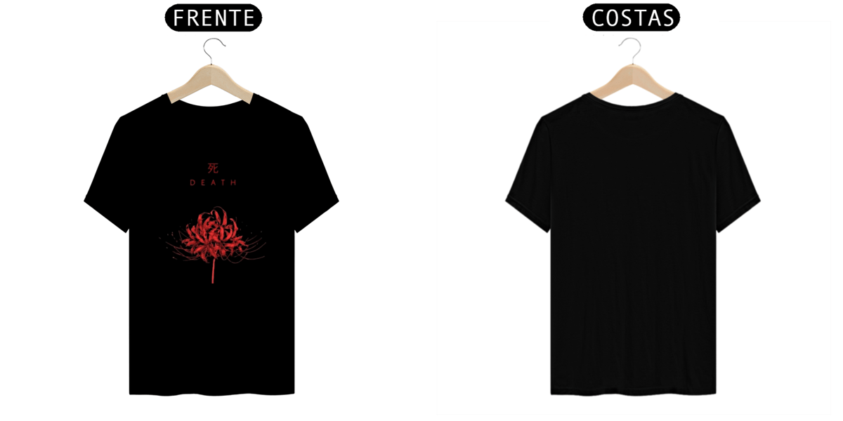 Nome do produto: Camisa geek com flor vermelha/anime