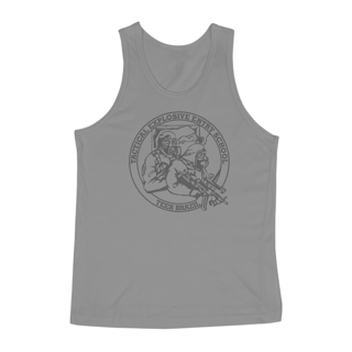 Nome do produto Regata Tees Logo frontal Cinza