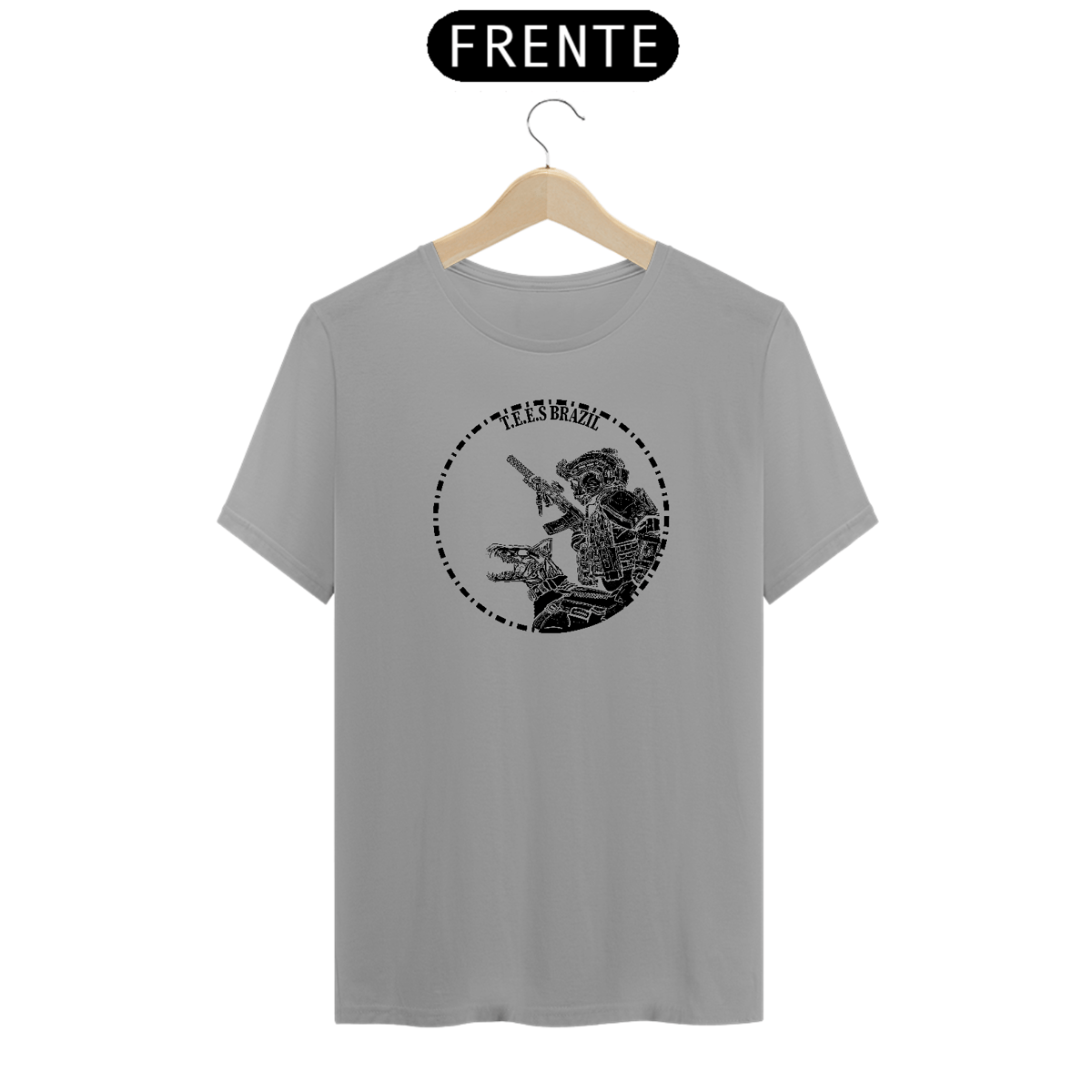 Nome do produto: K9 Skull Tees Brazil (cinza mescla ou branca/preto)