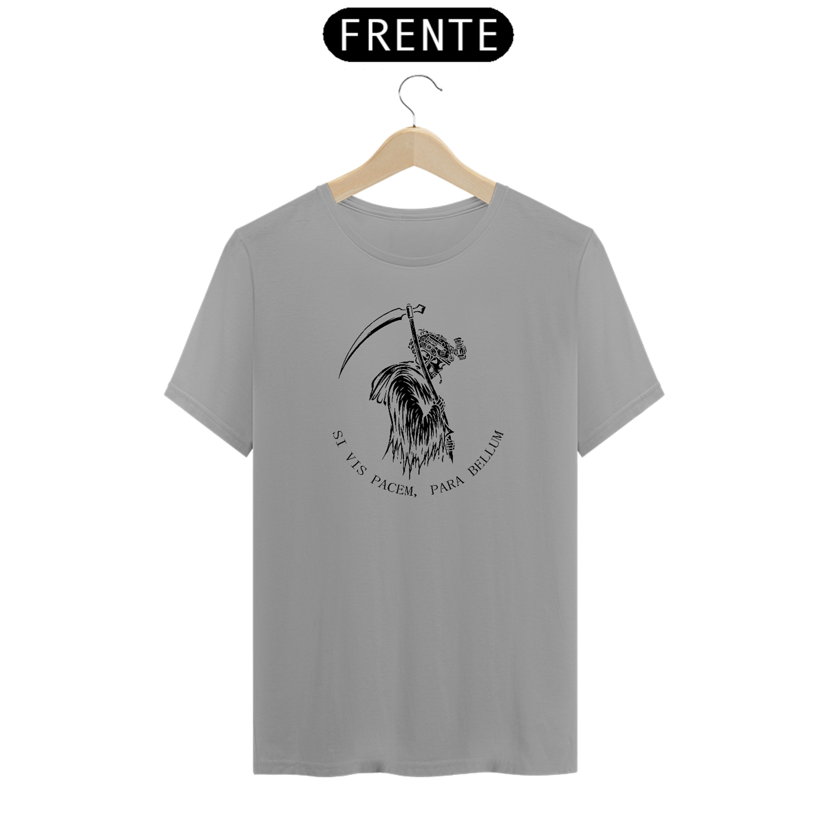 Nome do produto: Si vis pacem (cinza mescla,branco/Preto)
