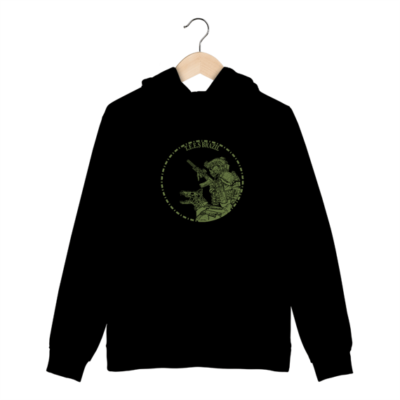 Moletom K9 Skull TEES (preto/verde oliva)