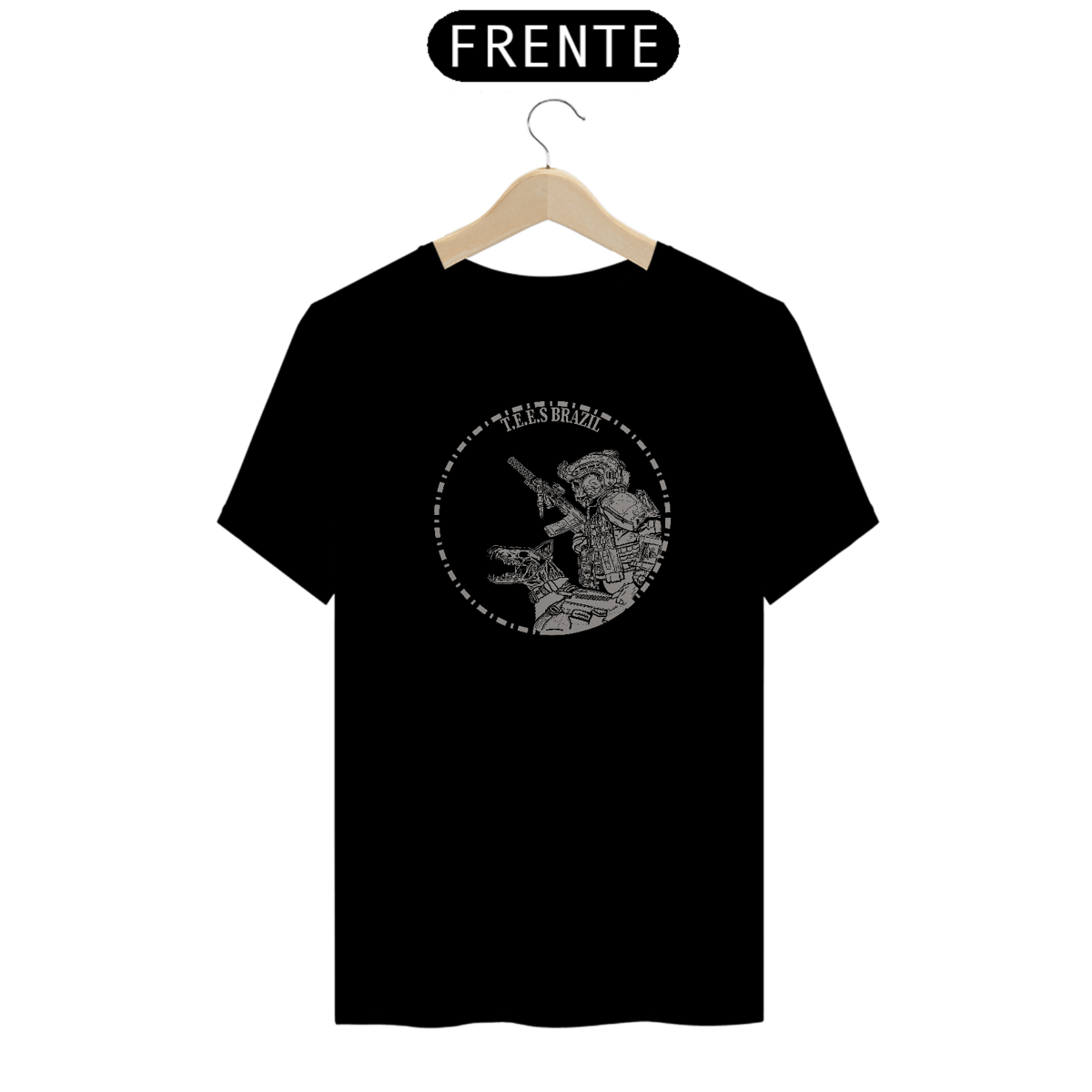 Nome do produto: K9 Skull TEES (preto/cinza)