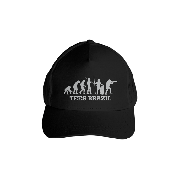 Boné trucker de tela TEES Evolução Tática