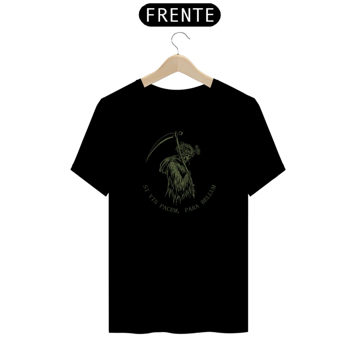Nome do produto: Si vis pacem (preto/verde oliva)
