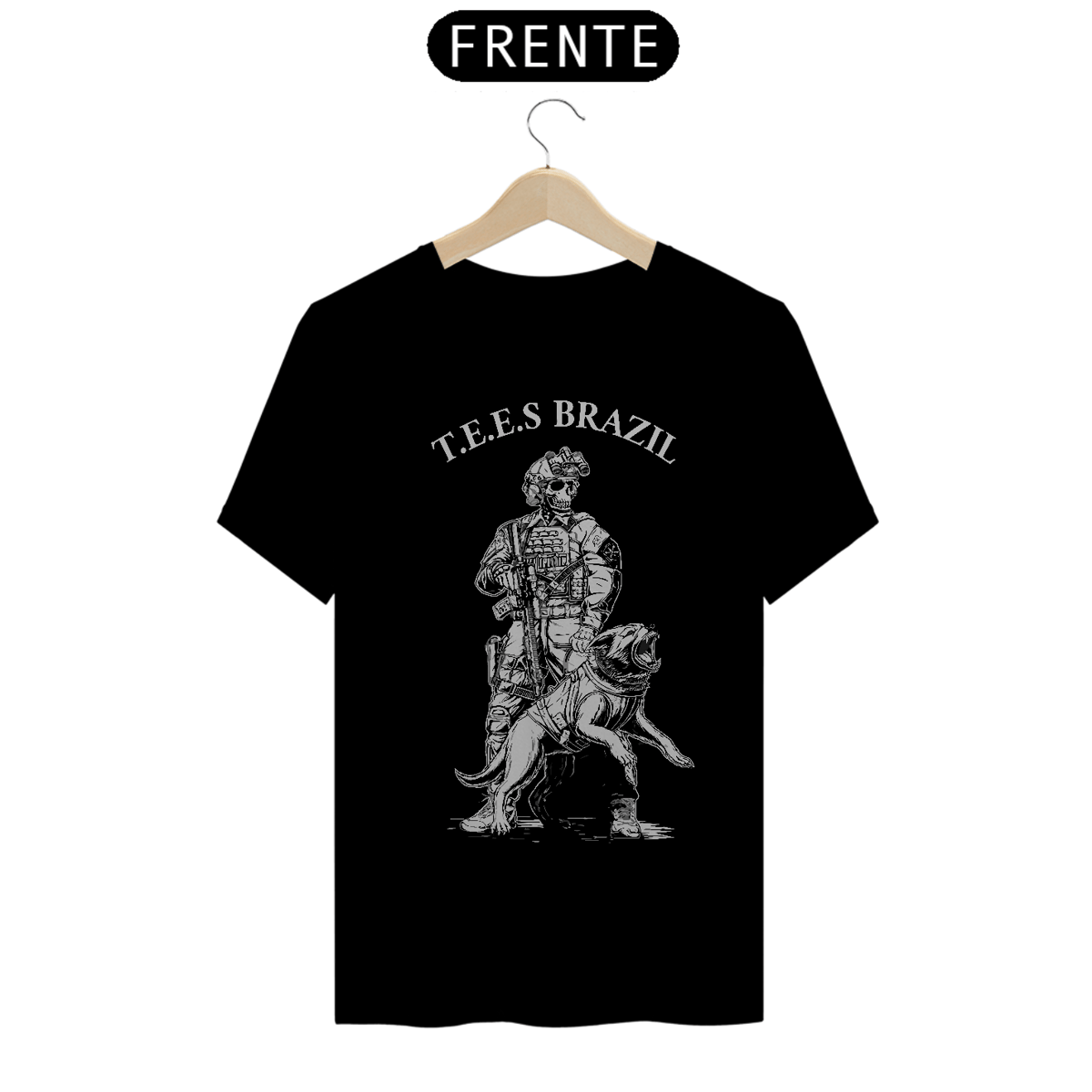 Nome do produto: Canine TEES (Cinza/Preto)