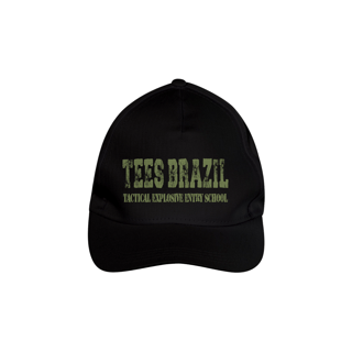 Boné Premium TEES BRAZIL (Full tecido, Preto)