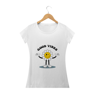 Nome do produto camiseta feminina good vibes