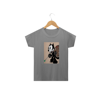 Nome do produto camiseta infantil gato felix 