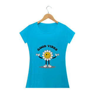 Nome do produto camiseta feminina good vibes