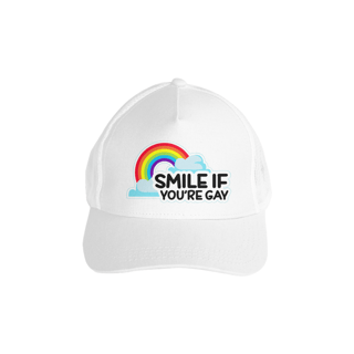 Nome do produto Boné de Tela Smile if you're Gay