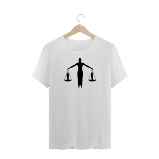 Nome do produto Camiseta Plus Balanço da Igualdade (Azul/Branco/Cinza)