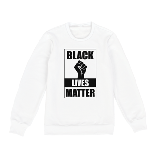 Nome do produto Moletom Classic Black Lives Matter (Cinza/Branco) 