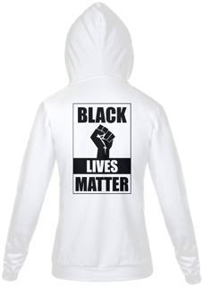 Nome do produto Moletom Ziper Black Lives Matter (Cinza/Branco)
