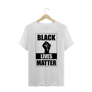 Nome do produto Camiseta Plus Black Lives Matter (Cinza/Branco/Azul)