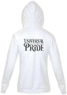 Nome do produto Moletom Ziper Universal Pride (Branco/Cinza)