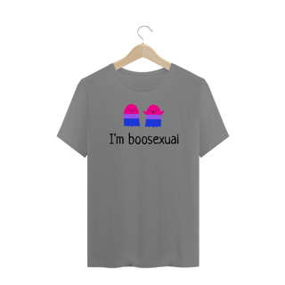 Nome do produto Camiseta PlusSize Boosexual Branca/Cinza